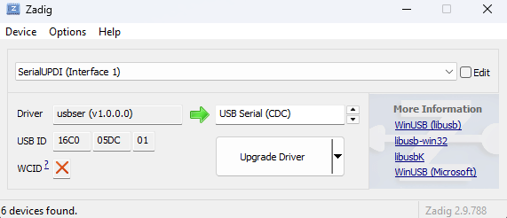 SerialUPDI Interface 1